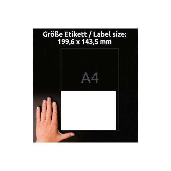 AVERY ZWECKFORM Etiketten 199,6x143,5mm L4734REV1 weiss 200 Stück