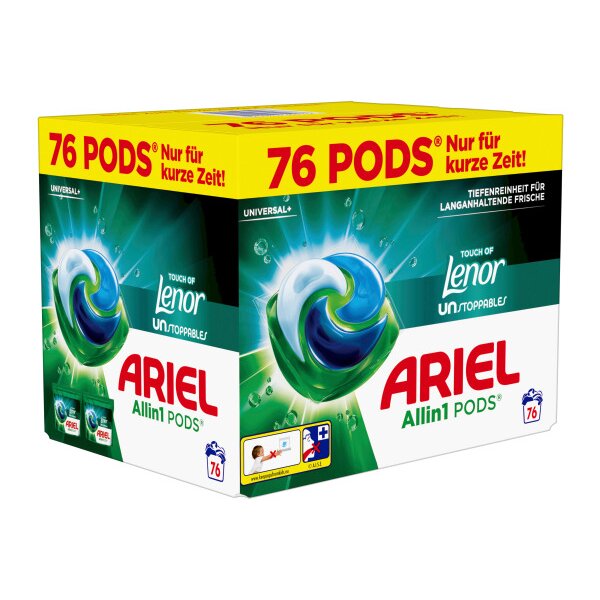 ARIEL Détergent Allin1 972035 Touch of Unstoppables 76 Pods