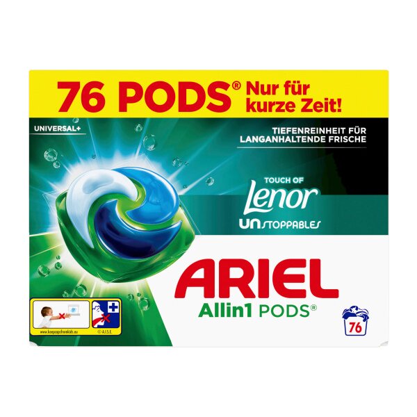 ARIEL Détergent Allin1 972035 Touch of Unstoppables 76 Pods