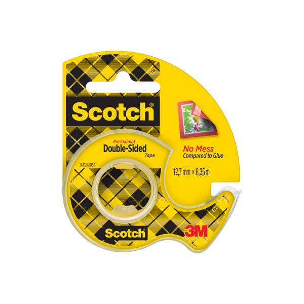 SCOTCH Tape m. Abroller 665 12mmx6.3m 136D-MDEU doppelseitig