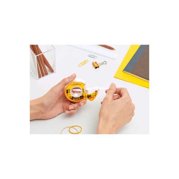 SCOTCH Tape m. Abroller 665 12mmx6.3m 136D-MDEU doppelseitig