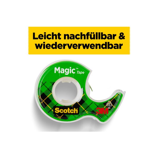 SCOTCH Magic Tape 810 19mmx7.5m 8-1975D sur dérouleur