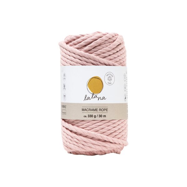 I AM CREATIVE Macrame Rope 6205.2 powder, 5mm, 330g