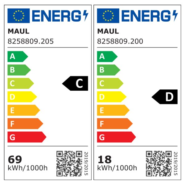 MAUL Lampadaire à LED MAULsenja, variateur, blanc