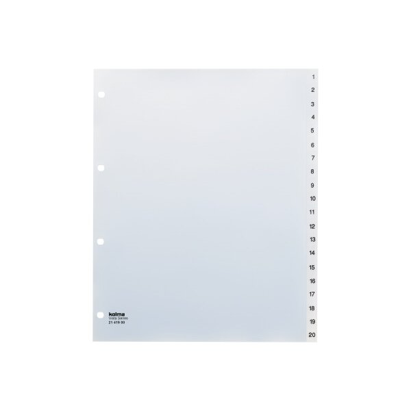 KOLMA Register Vista A4+ 21.419.00 transparent 1-20