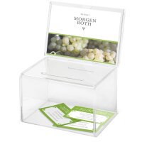 deflecto Urne promotionnelle, en acrylique, transparent