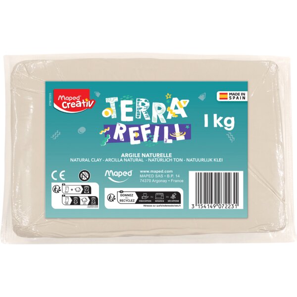 Maped Creativ Recharge dargile pour tour de poterie, 1 kg