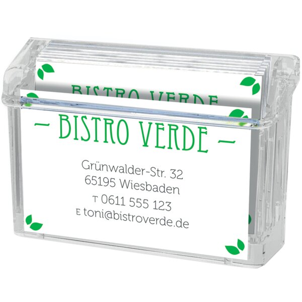 deflecto Bo&icirc;te pour cartes de visite Grab-a-Card