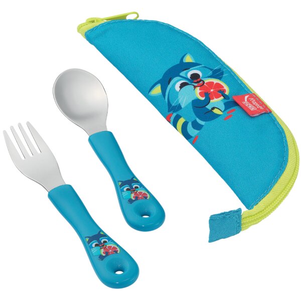 Maped PICNIK Set de couverts MINIZ Raton laveur, 3 pièces