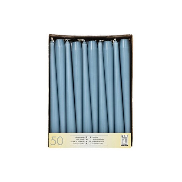 STARPAK Leuchterkerzen, 22 mm, grau, 50er Pack