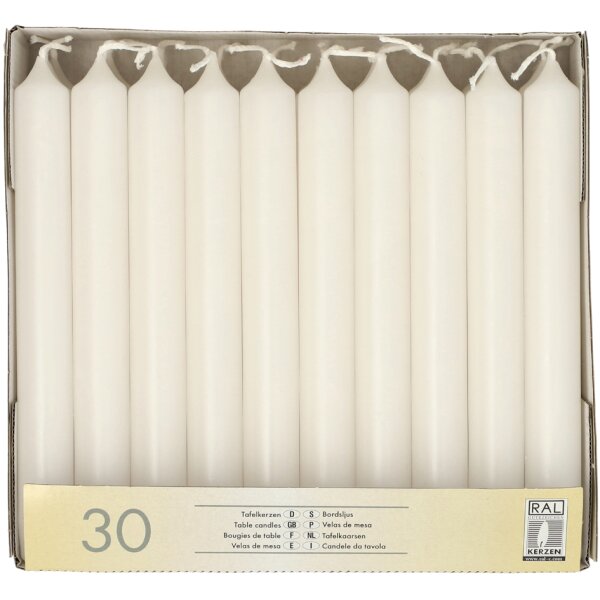 STARPAK Tafelkerzen, 21 mm, rot, 30er Pack