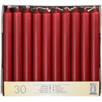 STARPAK Tafelkerzen, 21 mm, rot, 30er Pack