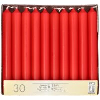 STARPAK Tafelkerzen, 21 mm, bordeaux, 30er Pack