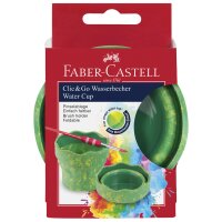 FABER-CASTELL Wasserbecher CLIC & GO, grün...