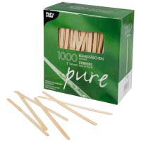 PAPSTAR Touillette pure, longueur: 110 mm, en bois