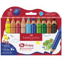 FABER-CASTELL Crayon de couleur Grippy, étui...