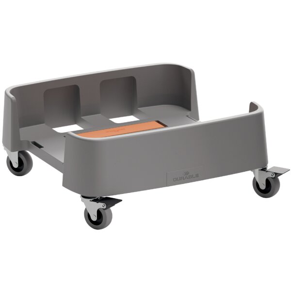 DURABLE Chariot DURABIN 90 L, en rPP, 4 roulettes, gris