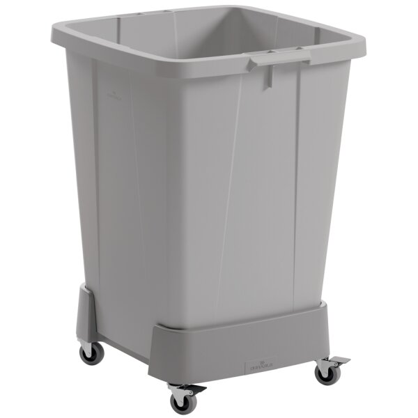 DURABLE Chariot DURABIN 90 L, en rPP, 4 roulettes, gris