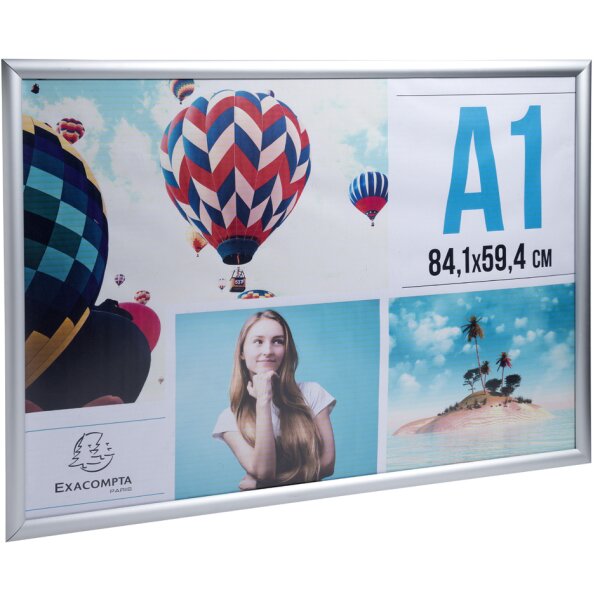 EXACOMPTA Plakatrahmen, DIN A3, silber eloxiert