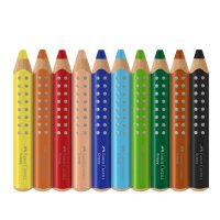 FABER-CASTELL Crayon de couleur Grippy, étui...