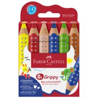 FABER-CASTELL Crayon de couleur Grippy, étui carton de 10