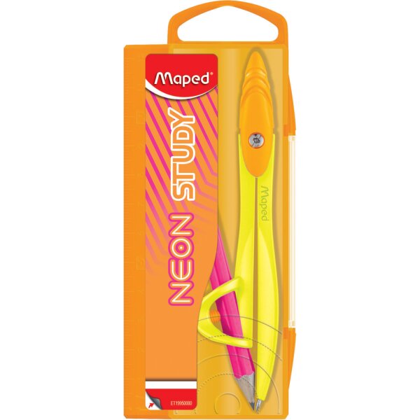 Maped Coffret de compas STUDY NEON, assorti