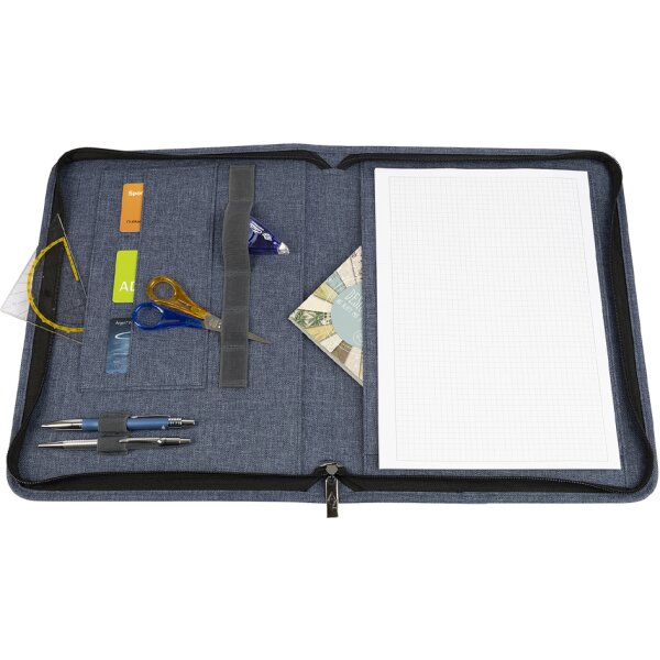 WEDO Schreibmappe "DENIM", aus Polyester, blaumeliert