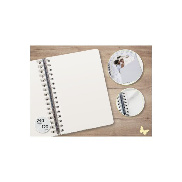 JOLIE Carnet Sprial A5 JN654 Garden Love blanco 240 p.