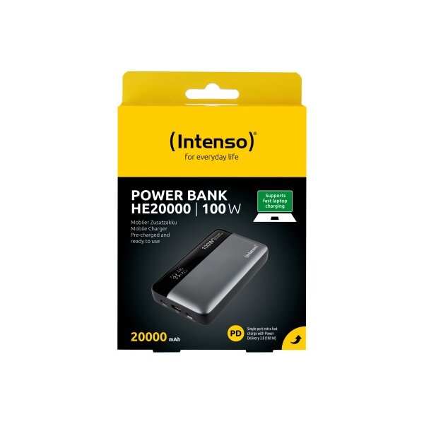 INTENSO Powerbank 100W HE20000 7350050 20000 mAh grey-black