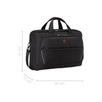 WENGER Laptop Briefcase 16 - 17inch 653498 Meteor Brief Black