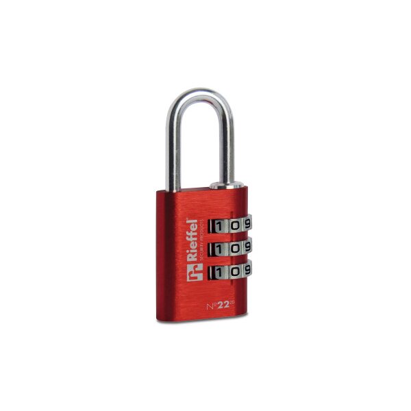 RIEFFEL SWITZERLAND Serrure &agrave; comb. Nr.22 20mm A10521 rouge