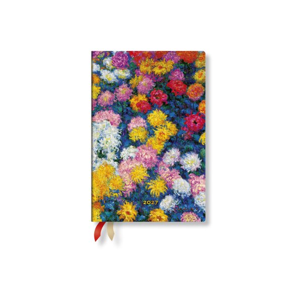 PAPERBLANKS Agenda Monets Chrysanth. 2027 DD1747-0 1W/2S HOR Mini HC DE 9.5x14cm