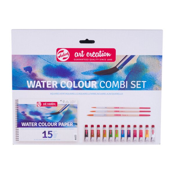 TALENS Aquarelle Combi Set 12x12ml 9022094M Peinture, pinceau, papier