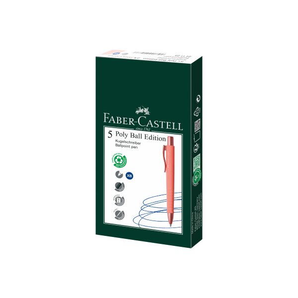 FABER-CASTELL Stylo &agrave; bille Poly Ball 241125 Urban Coral
