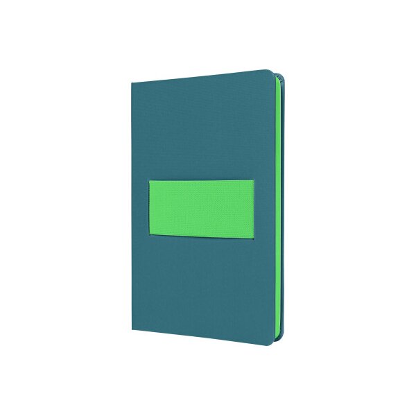 SIGEL Notizbuch Linescape A5 LS204 blau/kiwi kariert 176 S.