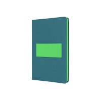 SIGEL Notizbuch Linescape A5 LS204 blau/kiwi kariert 176 S.