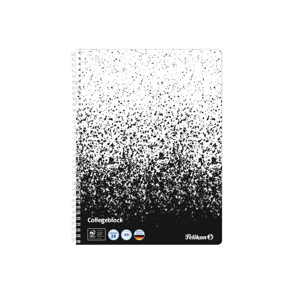 PELIKAN Carnet spirale A4 400197021 quadrillé noir/blanc
