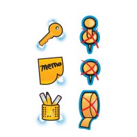 Läufer Klebepads Posterfix, wieder ablösbar, weiss