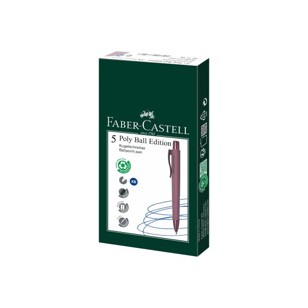 FABER-CASTELL Stylo &agrave; bille Poly Ball 241119 Urban Bordeaux