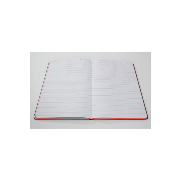 SIGEL Notizbuch Linescape A5 LS205 blau/papaya liniert 176 S.