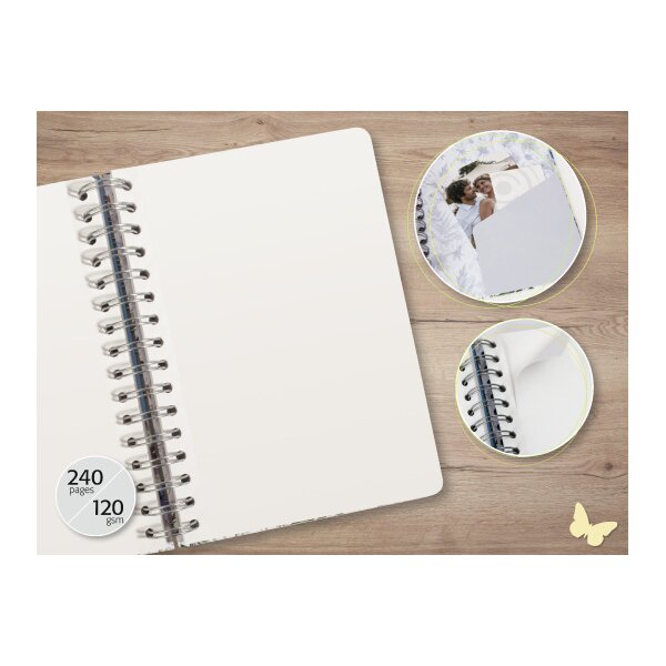 JOLIE Cahier spir. Ginkgo Harmony A5 JN626 dots 240 feuil.