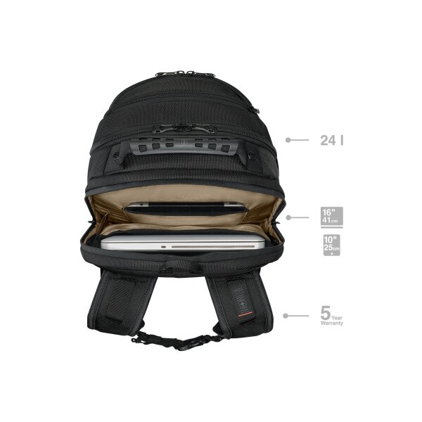 WENGER Laptop Backpack 16inch 653629 Legacy Black Series Black
