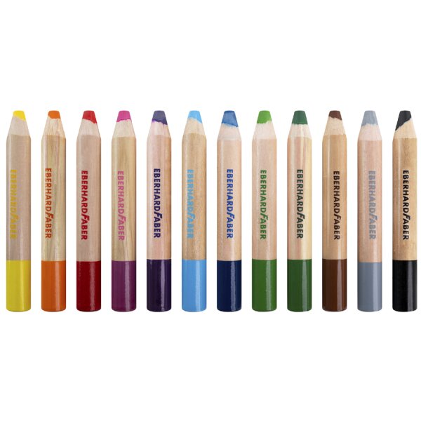 EBERHARD FABER Crayon de couleur 3 en 1 Jumbo MINI MAXI