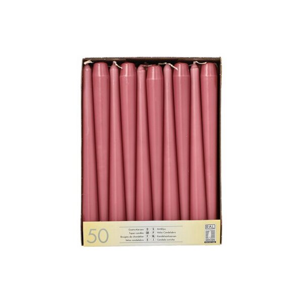 STARPAK Leuchterkerzen, 22 mm, fuchsia, 50er Pack