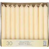 STARPAK Bougie de table, 21 mm, pack de 30, crème