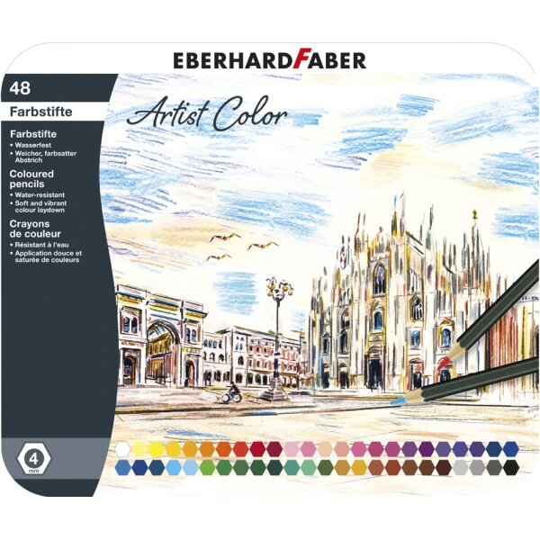 EBERHARD FABER Crayon de couleur Artist Color, étui de 12