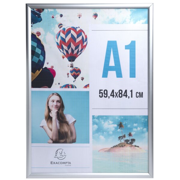 EXACOMPTA Cadre porte-affiche en aluminium, A1, argent