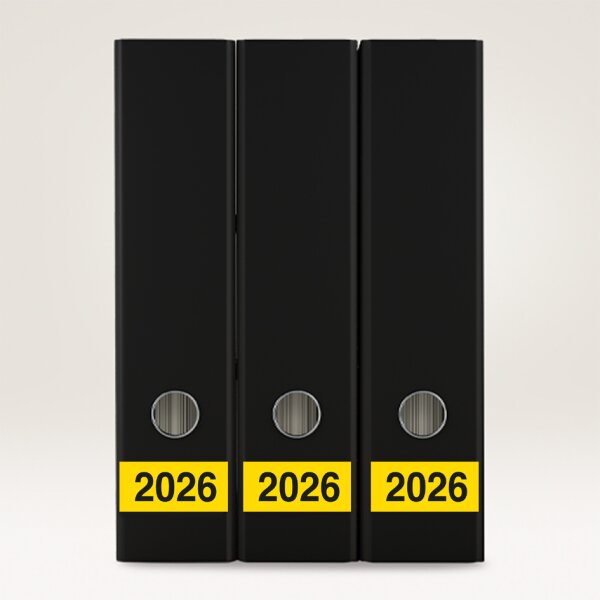 AVERY Zweckform Ordner-Inhaltsschild "2026", 60x26 mm, gelb