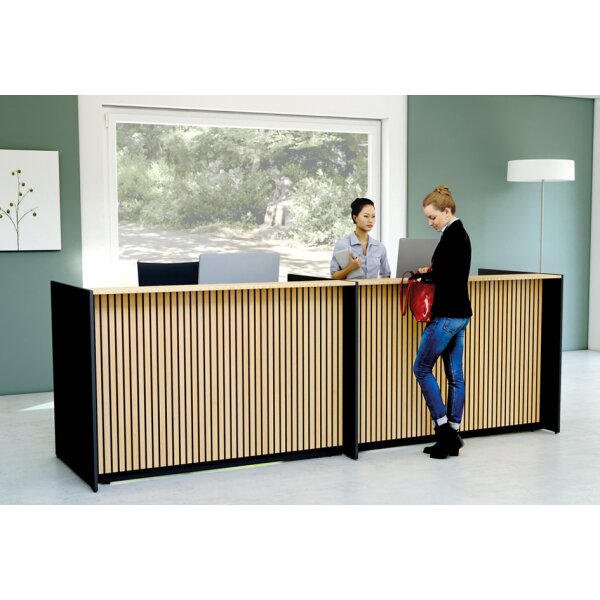 kerkmann Comptoir Marino up & down, grand, anthracite/chêne