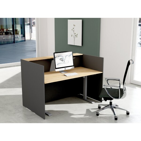 kerkmann Comptoir Marino up & down, petit, anthracite/chêne